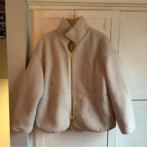 H&M Cream Sherpa Jacket Size L